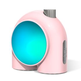 Decorative Mood Lamp with Programmable RGB LED Light Effects; Neon Light Atmosphere Bedside Lamp; Music Control (Ships From: China, Color: Pink)